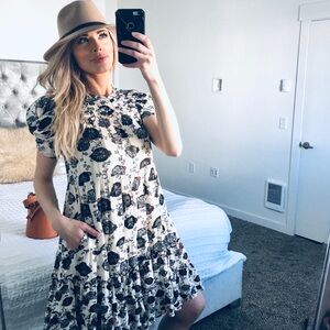 Ulla Johnson Floral Print Puff Sleeve Dress